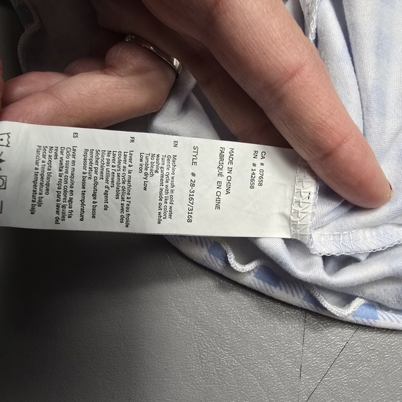 weekend edition blue and white checkered crop top women's size medium - Picture 8 of 9